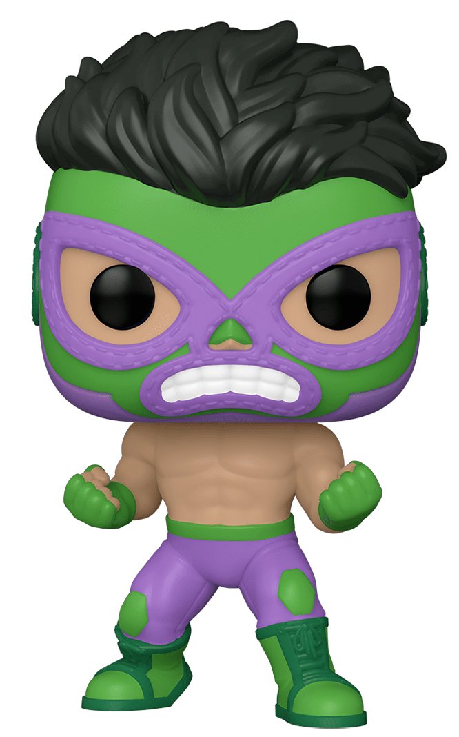 Фигурка Funko POP Marvel: Lucha Libre Edition – El Furioso Hulk Bobble-Head (9,5 см)
