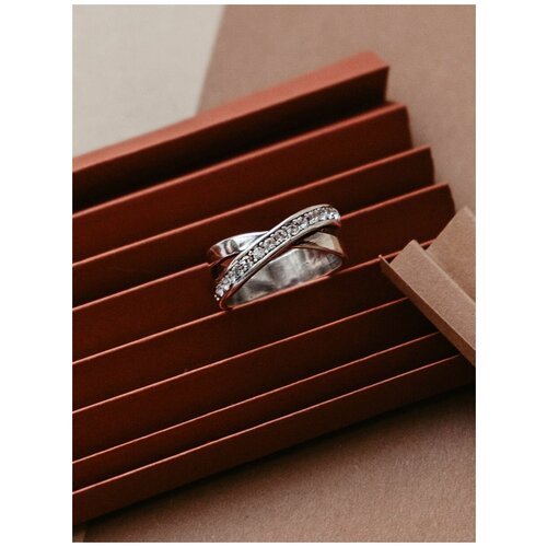Ювелирная бижутерия, кольцо покрытые серебром с ювелирным стеклом PRECIOSA