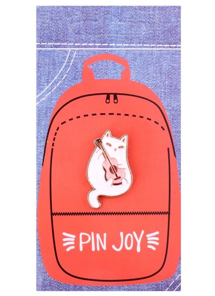 Значок Pin Joy Котик с гитарой (металл) (12-08599-925)