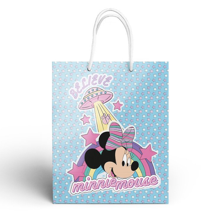 Пакет Minnie Mouse Минни с единорогом подарочный большой (голубой)