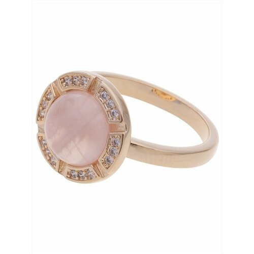 Кольцо помолвочное Lotus Jewelry, кварц, размер 20, розовый