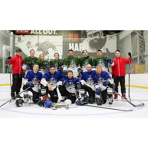 Сертификат Корпоративная или детская тренировка и игра от 6 человек в хоккейной школе (Москва)