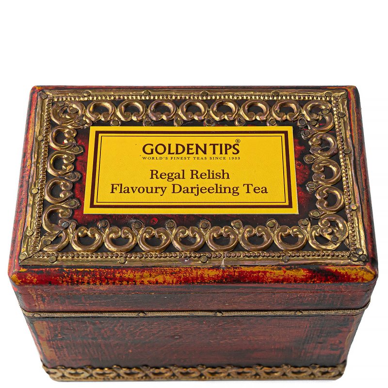 Набор чая Деревянная шкатулка - Царская радость, Дарджилинг, Golden Tips, 100 г