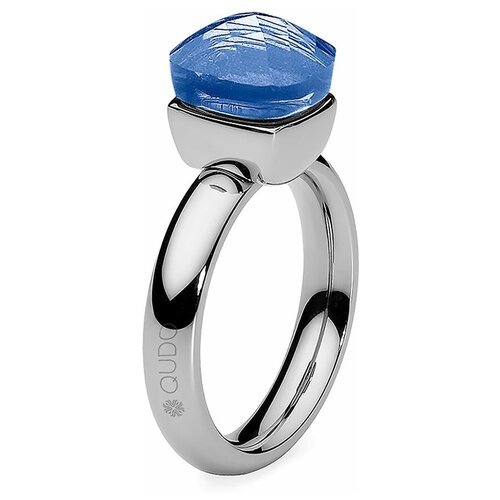 Кольцо Qudo, кристалл, размер 16.5, серебряный, синий