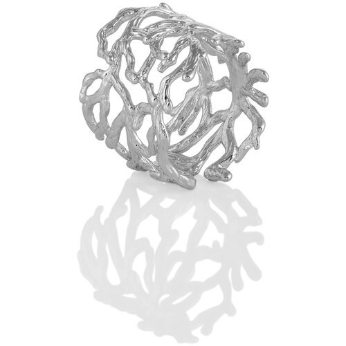 Дизайнерское массивное женское серебристое кольцо