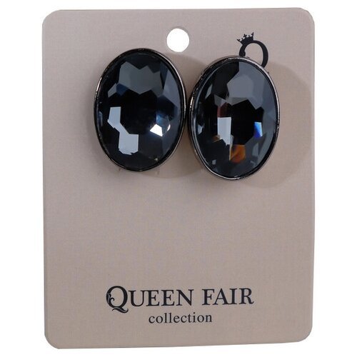 Queen Fair, бижутерный сплав, стекло, серый