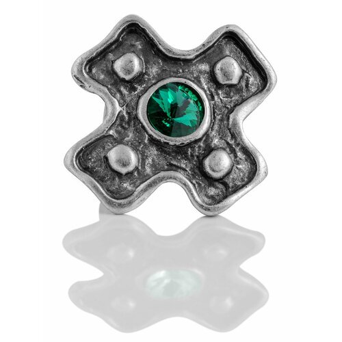 Кольцо L'attrice di base, кристалл, зеленый