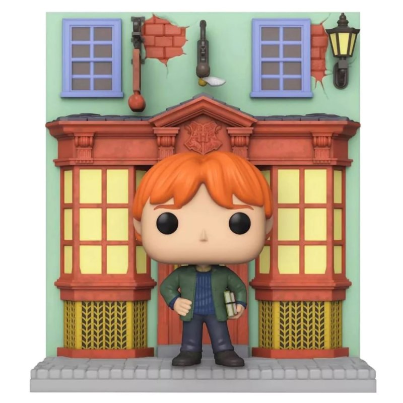 Фигурка Funko POP Deluxe: Harry Potter – Diagon Alley Ron Weasley With Quidditch Supplies Store Exclusive (9,5 см)