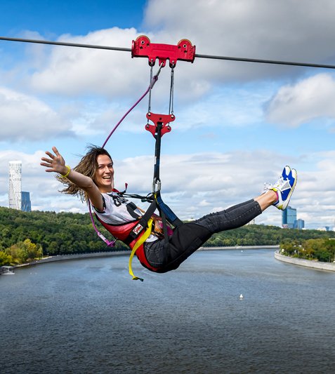 Полет на zipline