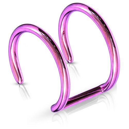 Серьги одиночные Spikes, нержавеющая сталь, размер/диаметр 7 мм., розовый, фиолетовый