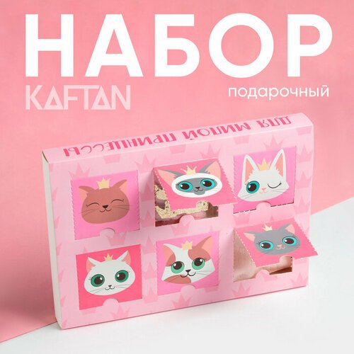 Подарочный набор адвент KAFTAN 'Cats': носки (р-р 14-16) и аксессуары