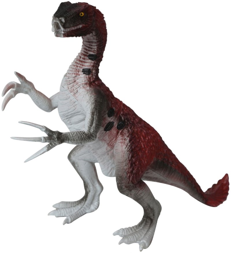 Фигурка Динозавр Теризинозавр красно-белый (масштаб 1:192)