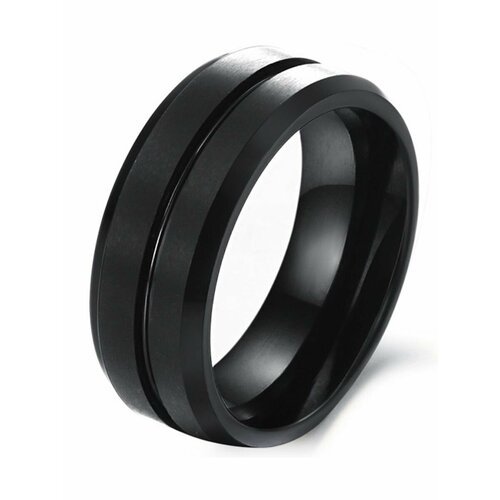 Кольцо помолвочное 2beMan, размер 22.5, черный