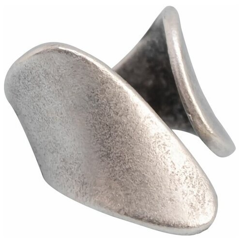 Кольцо бижутерное Гнутый металл (Безразмерное, Бижутерный сплав, Серебристый) 53559
