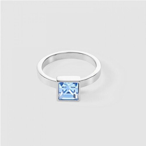 Кольцо Coeur de Lion, размер 18, голубой, серебряный